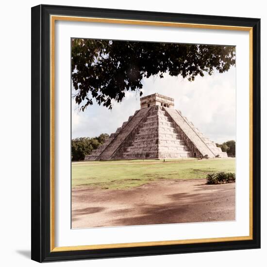 ¡Viva Mexico! Square Collection - El Castillo Pyramid - Chichen Itza II-Philippe Hugonnard-Framed Photographic Print