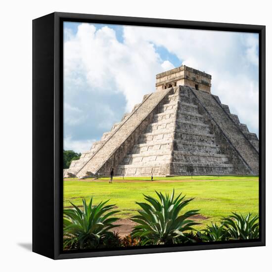 ¡Viva Mexico! Square Collection - El Castillo Pyramid - Chichen Itza III-Philippe Hugonnard-Framed Premier Image Canvas