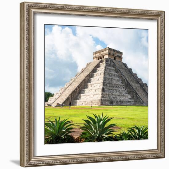 ¡Viva Mexico! Square Collection - El Castillo Pyramid - Chichen Itza III-Philippe Hugonnard-Framed Photographic Print