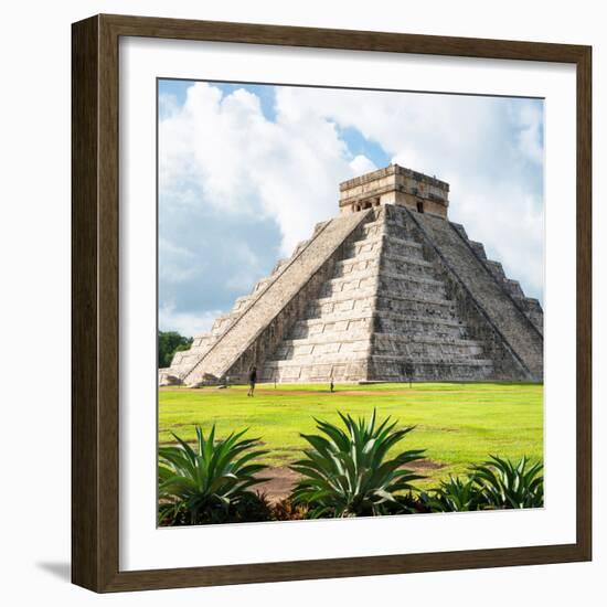 ¡Viva Mexico! Square Collection - El Castillo Pyramid - Chichen Itza III-Philippe Hugonnard-Framed Photographic Print