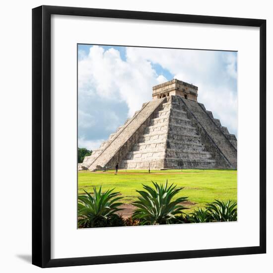 ¡Viva Mexico! Square Collection - El Castillo Pyramid - Chichen Itza III-Philippe Hugonnard-Framed Photographic Print