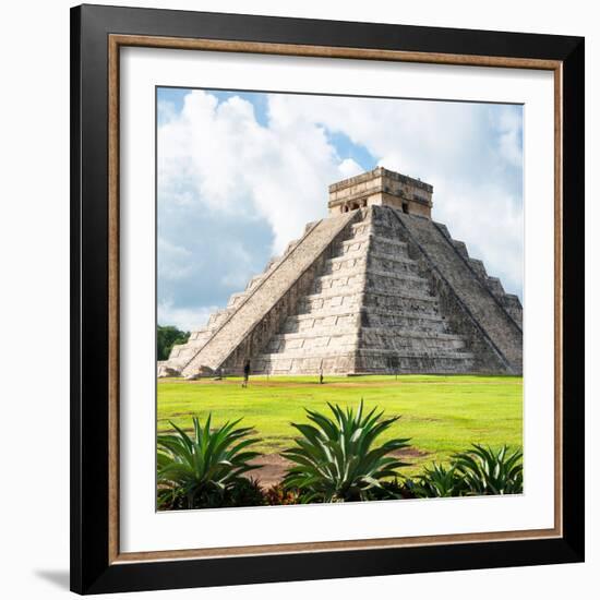 ¡Viva Mexico! Square Collection - El Castillo Pyramid - Chichen Itza III-Philippe Hugonnard-Framed Photographic Print