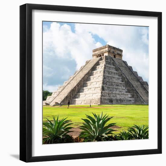 ¡Viva Mexico! Square Collection - El Castillo Pyramid - Chichen Itza III-Philippe Hugonnard-Framed Photographic Print