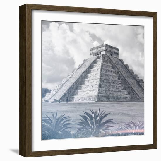 ¡Viva Mexico! Square Collection - El Castillo Pyramid - Chichen Itza IV-Philippe Hugonnard-Framed Photographic Print