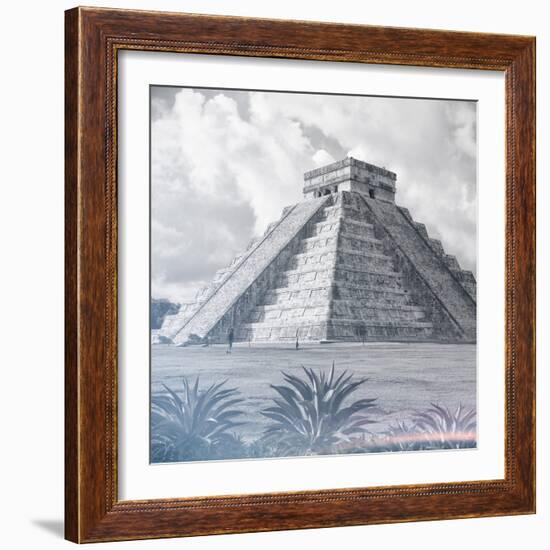 ¡Viva Mexico! Square Collection - El Castillo Pyramid - Chichen Itza IV-Philippe Hugonnard-Framed Photographic Print