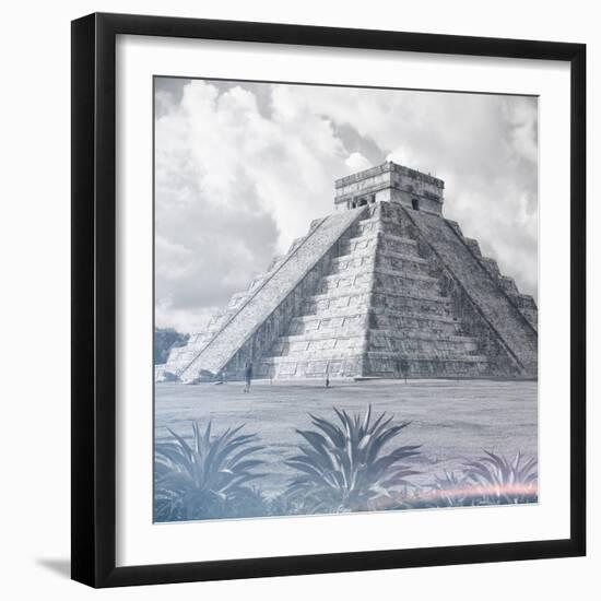 ¡Viva Mexico! Square Collection - El Castillo Pyramid - Chichen Itza IV-Philippe Hugonnard-Framed Photographic Print