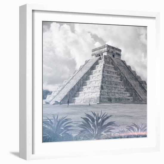 ¡Viva Mexico! Square Collection - El Castillo Pyramid - Chichen Itza IV-Philippe Hugonnard-Framed Photographic Print