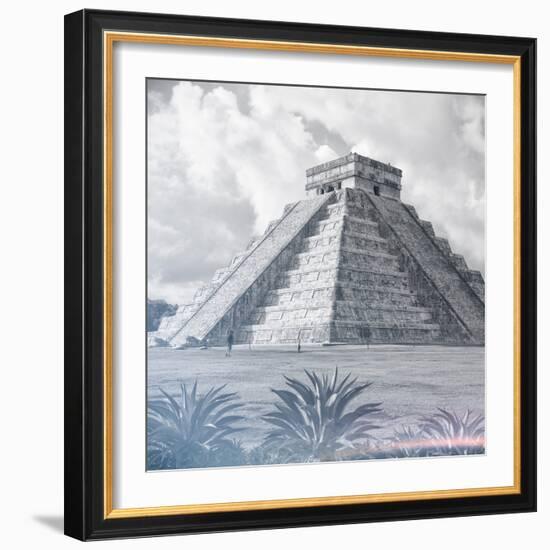 ¡Viva Mexico! Square Collection - El Castillo Pyramid - Chichen Itza IV-Philippe Hugonnard-Framed Photographic Print