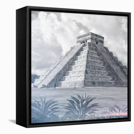 ¡Viva Mexico! Square Collection - El Castillo Pyramid - Chichen Itza IV-Philippe Hugonnard-Framed Premier Image Canvas