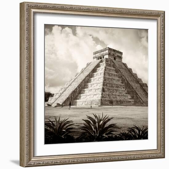 ¡Viva Mexico! Square Collection - El Castillo Pyramid - Chichen Itza V-Philippe Hugonnard-Framed Photographic Print