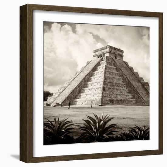 ¡Viva Mexico! Square Collection - El Castillo Pyramid - Chichen Itza V-Philippe Hugonnard-Framed Photographic Print