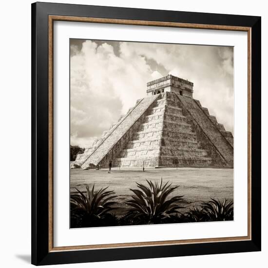 ¡Viva Mexico! Square Collection - El Castillo Pyramid - Chichen Itza V-Philippe Hugonnard-Framed Photographic Print