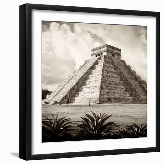 ¡Viva Mexico! Square Collection - El Castillo Pyramid - Chichen Itza V-Philippe Hugonnard-Framed Photographic Print