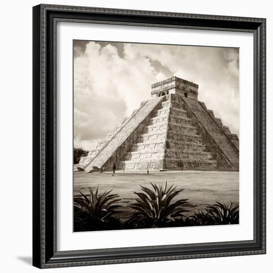 ¡Viva Mexico! Square Collection - El Castillo Pyramid - Chichen Itza V-Philippe Hugonnard-Framed Photographic Print