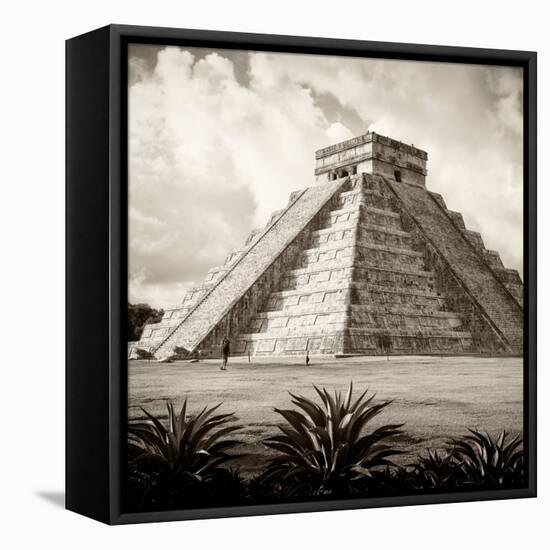 ¡Viva Mexico! Square Collection - El Castillo Pyramid - Chichen Itza V-Philippe Hugonnard-Framed Premier Image Canvas
