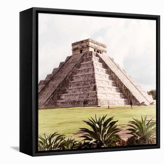 ¡Viva Mexico! Square Collection - El Castillo Pyramid - Chichen Itza VI-Philippe Hugonnard-Framed Premier Image Canvas