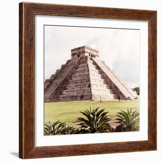 ¡Viva Mexico! Square Collection - El Castillo Pyramid - Chichen Itza VI-Philippe Hugonnard-Framed Photographic Print