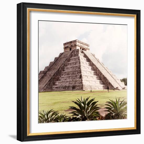 ¡Viva Mexico! Square Collection - El Castillo Pyramid - Chichen Itza VI-Philippe Hugonnard-Framed Photographic Print