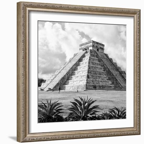 ¡Viva Mexico! Square Collection - El Castillo Pyramid - Chichen Itza VII-Philippe Hugonnard-Framed Photographic Print