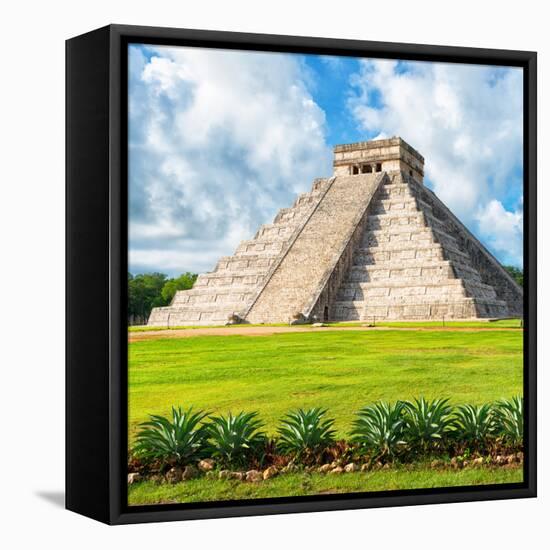 ?Viva Mexico! Square Collection - El Castillo Pyramid - Chichen Itza VIII-Philippe Hugonnard-Framed Premier Image Canvas