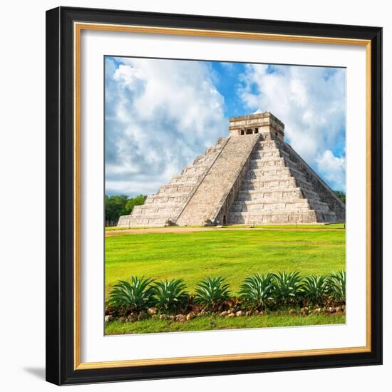 ?Viva Mexico! Square Collection - El Castillo Pyramid - Chichen Itza VIII-Philippe Hugonnard-Framed Photographic Print