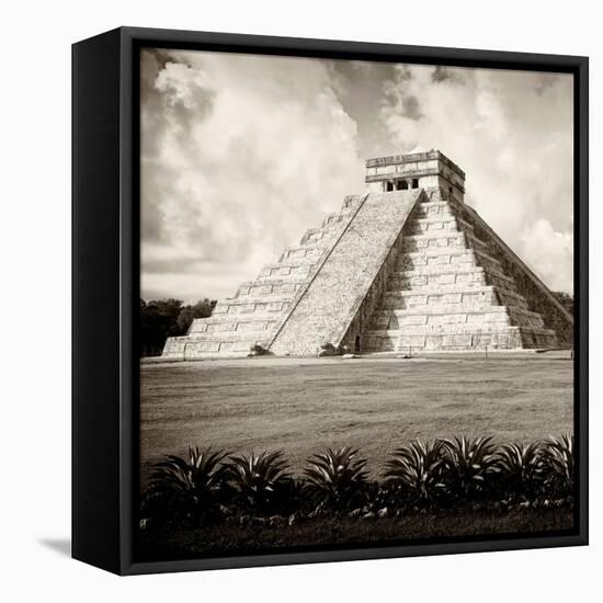 ¡Viva Mexico! Square Collection - El Castillo Pyramid - Chichen Itza X-Philippe Hugonnard-Framed Premier Image Canvas