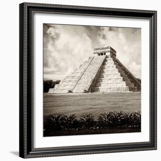 ¡Viva Mexico! Square Collection - El Castillo Pyramid - Chichen Itza X-Philippe Hugonnard-Framed Photographic Print