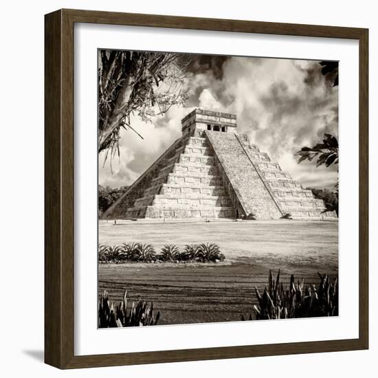 ¡Viva Mexico! Square Collection - El Castillo Pyramid - Chichen Itza XIII-Philippe Hugonnard-Framed Photographic Print