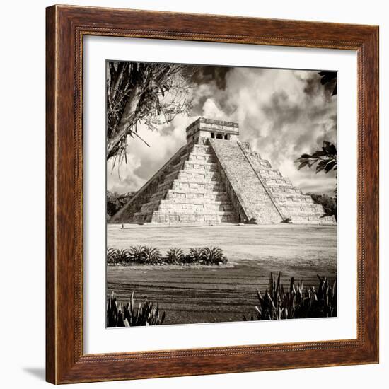 ¡Viva Mexico! Square Collection - El Castillo Pyramid - Chichen Itza XIII-Philippe Hugonnard-Framed Photographic Print