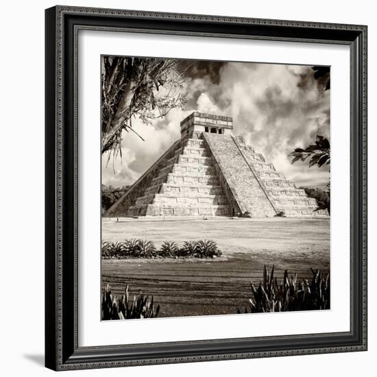 ¡Viva Mexico! Square Collection - El Castillo Pyramid - Chichen Itza XIII-Philippe Hugonnard-Framed Photographic Print