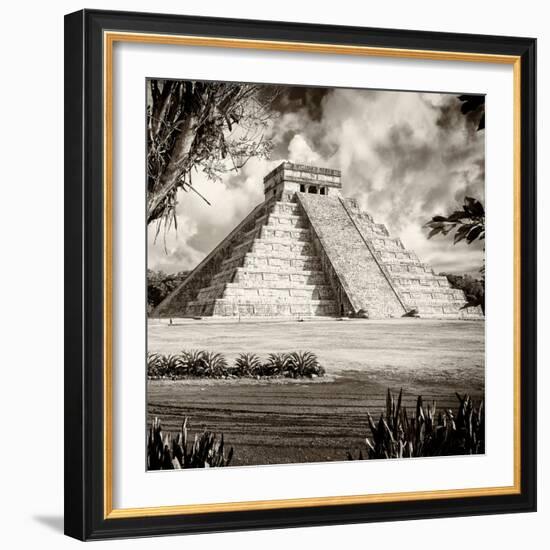 ¡Viva Mexico! Square Collection - El Castillo Pyramid - Chichen Itza XIII-Philippe Hugonnard-Framed Photographic Print