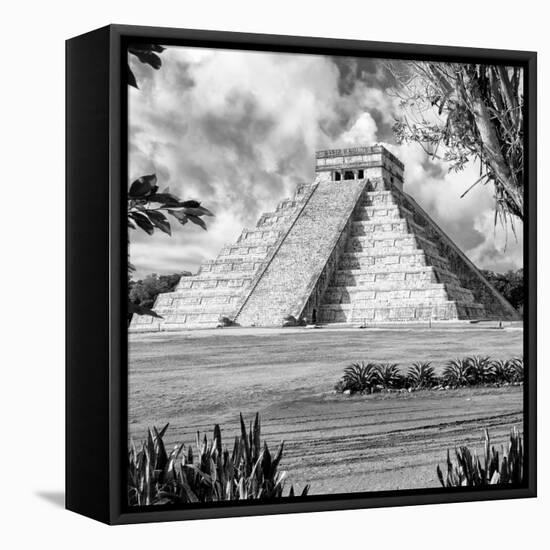 ¡Viva Mexico! Square Collection - El Castillo Pyramid - Chichen Itza XIV-Philippe Hugonnard-Framed Premier Image Canvas