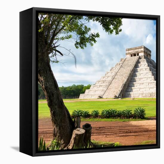 ¡Viva Mexico! Square Collection - El Castillo Pyramid - Chichen Itza XV-Philippe Hugonnard-Framed Premier Image Canvas