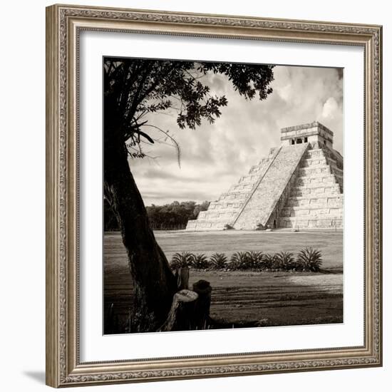 ¡Viva Mexico! Square Collection - El Castillo Pyramid - Chichen Itza XVI-Philippe Hugonnard-Framed Photographic Print