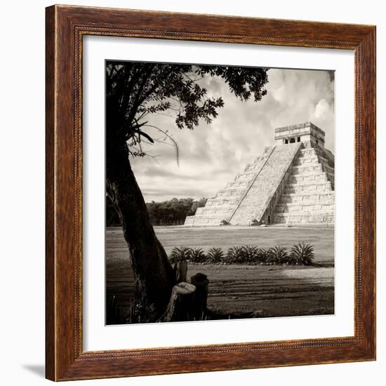 ¡Viva Mexico! Square Collection - El Castillo Pyramid - Chichen Itza XVI-Philippe Hugonnard-Framed Photographic Print