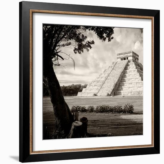 ¡Viva Mexico! Square Collection - El Castillo Pyramid - Chichen Itza XVI-Philippe Hugonnard-Framed Photographic Print