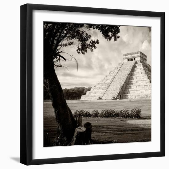 ¡Viva Mexico! Square Collection - El Castillo Pyramid - Chichen Itza XVI-Philippe Hugonnard-Framed Photographic Print