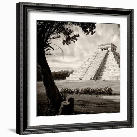 ¡Viva Mexico! Square Collection - El Castillo Pyramid - Chichen Itza XVI-Philippe Hugonnard-Framed Photographic Print