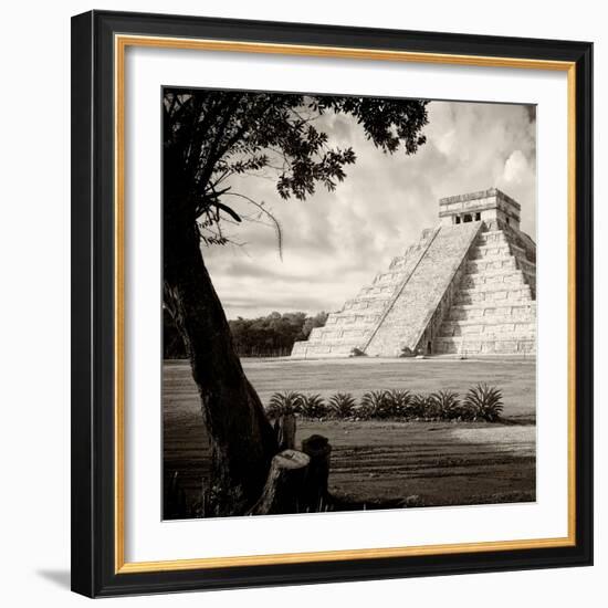 ¡Viva Mexico! Square Collection - El Castillo Pyramid - Chichen Itza XVI-Philippe Hugonnard-Framed Photographic Print