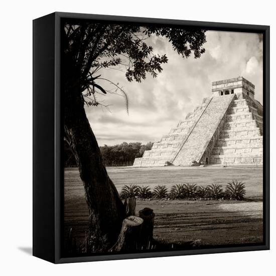 ¡Viva Mexico! Square Collection - El Castillo Pyramid - Chichen Itza XVI-Philippe Hugonnard-Framed Premier Image Canvas