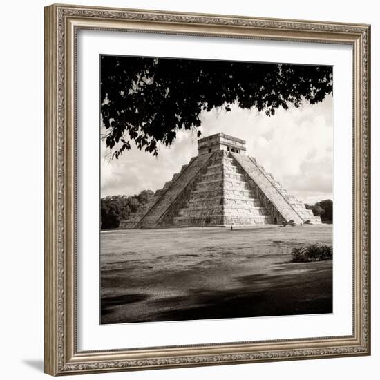 ¡Viva Mexico! Square Collection - El Castillo Pyramid - Chichen Itza-Philippe Hugonnard-Framed Photographic Print