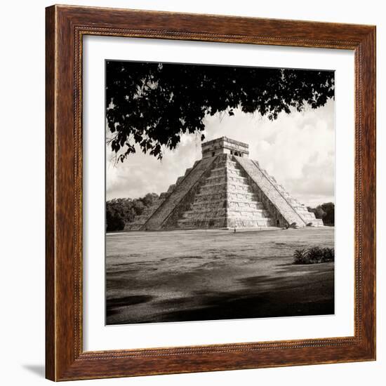 ¡Viva Mexico! Square Collection - El Castillo Pyramid - Chichen Itza-Philippe Hugonnard-Framed Photographic Print