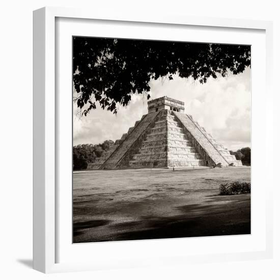 ¡Viva Mexico! Square Collection - El Castillo Pyramid - Chichen Itza-Philippe Hugonnard-Framed Photographic Print