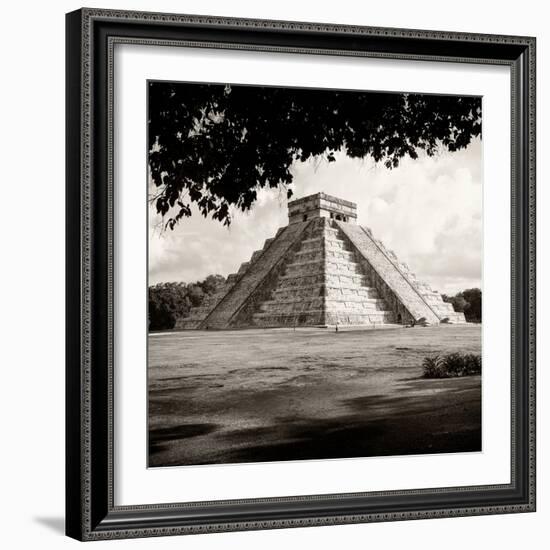 ¡Viva Mexico! Square Collection - El Castillo Pyramid - Chichen Itza-Philippe Hugonnard-Framed Photographic Print