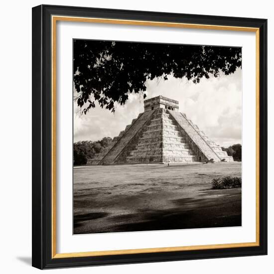 ¡Viva Mexico! Square Collection - El Castillo Pyramid - Chichen Itza-Philippe Hugonnard-Framed Photographic Print