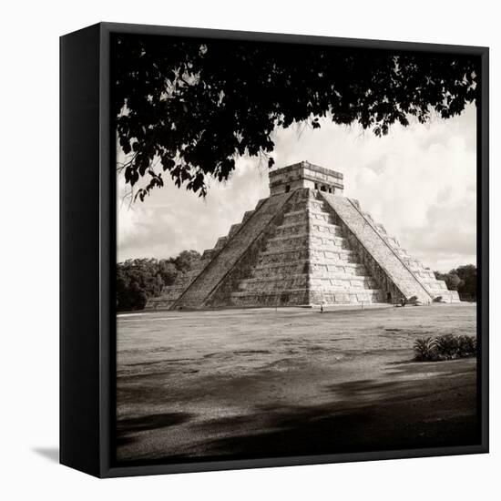 ¡Viva Mexico! Square Collection - El Castillo Pyramid - Chichen Itza-Philippe Hugonnard-Framed Premier Image Canvas