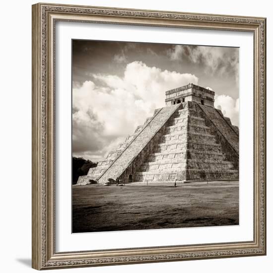 ¡Viva Mexico! Square Collection - El Castillo Pyramid in Chichen Itza I-Philippe Hugonnard-Framed Photographic Print