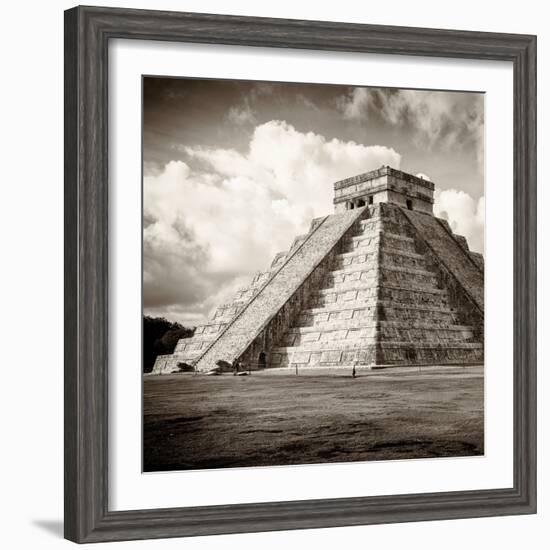 ¡Viva Mexico! Square Collection - El Castillo Pyramid in Chichen Itza I-Philippe Hugonnard-Framed Photographic Print