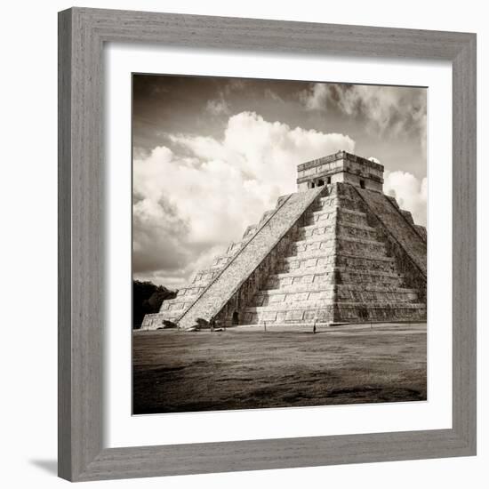 ¡Viva Mexico! Square Collection - El Castillo Pyramid in Chichen Itza I-Philippe Hugonnard-Framed Photographic Print