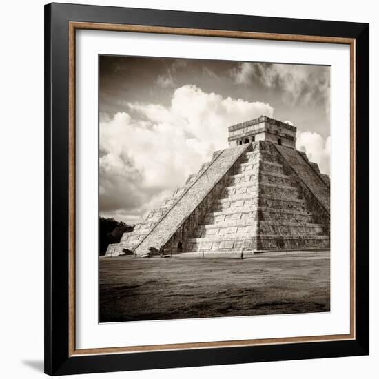 ¡Viva Mexico! Square Collection - El Castillo Pyramid in Chichen Itza I-Philippe Hugonnard-Framed Photographic Print